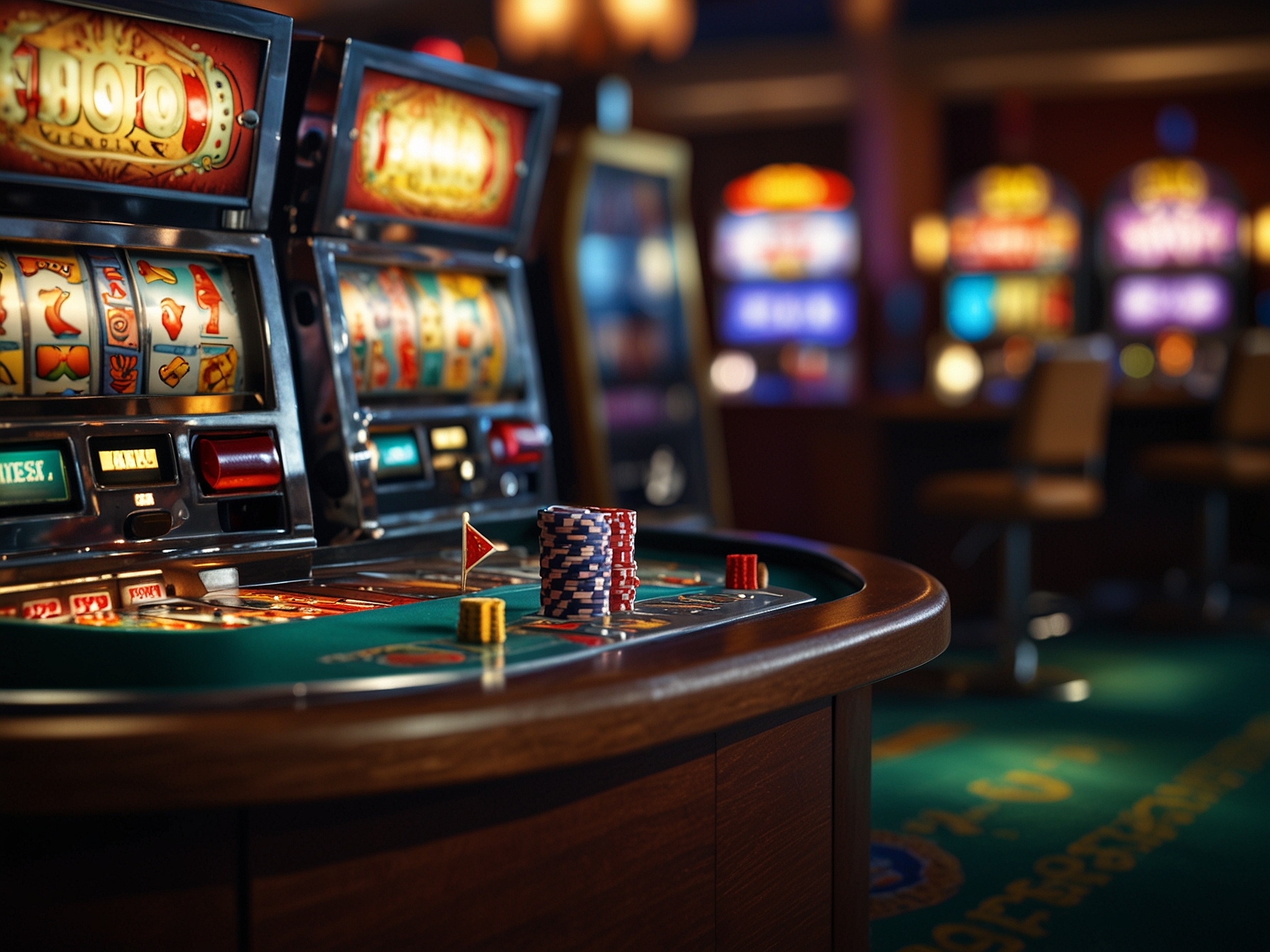 Colorful slot machine reels representing game selection