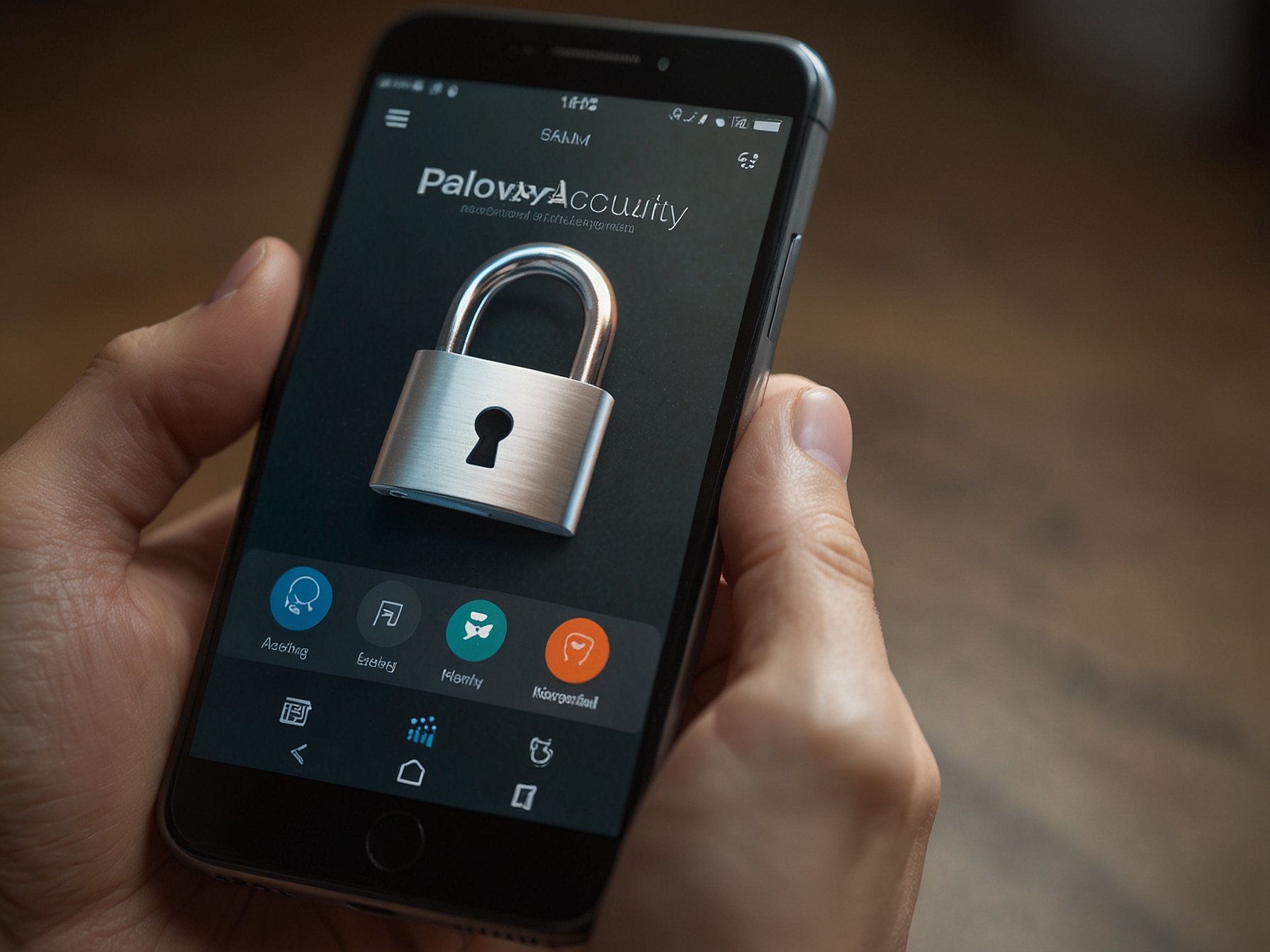User logging into a secure account on mobile device